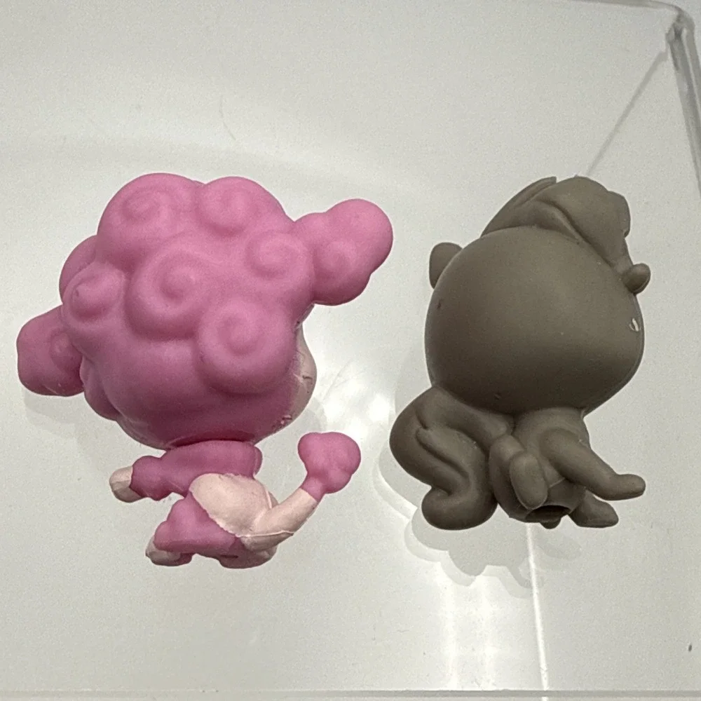 Littlest Pet Shop Mini LPS Figures Lot Of 7 Galaxy Pet Rolleroo Hamster Bunnyton